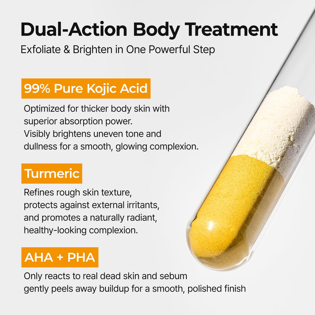 Grabello™ Kojic Acid & Turmeric De-Tan Body Glow Spray For Face, Neck, Hands, Legs, Back,Bumps and Inner Thighs | Buy 1 Get 1 Free